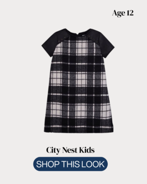 Mayoral Girls Black & White Check Dress Age 12 | City Nest Kids