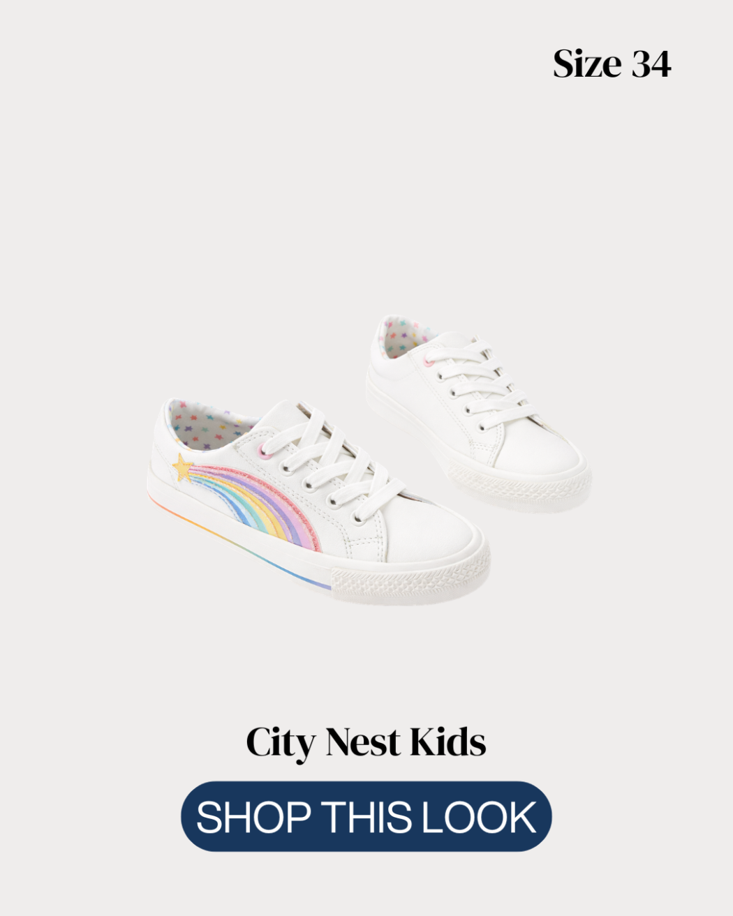 City Nest Kids (Instagram Post (45)) – 171 Next Girls White Rainbow Trainers Size 33 | City Nest Kids