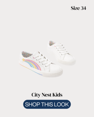 Next Girls White Rainbow Trainers Size 33 | City Nest Kids