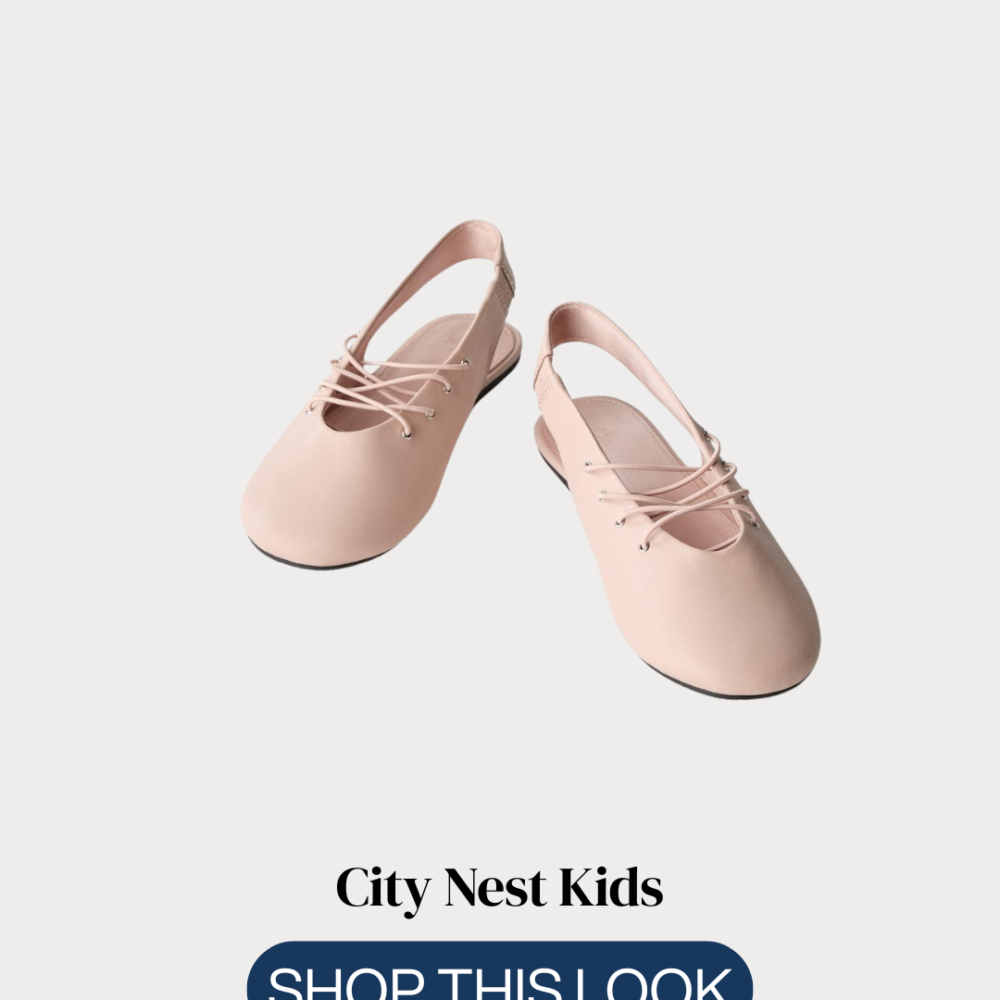 Zara Girls Nude Slingback Ballet Flats Size 35 | City Nest Kids
