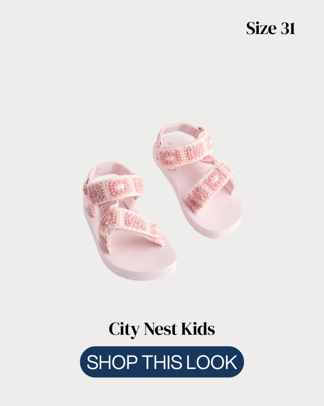 City Nest Kids (Instagram Post (45)) – 176 Next Girls Pink Crochet Strap Sandals Size 31 | City Nest Kids