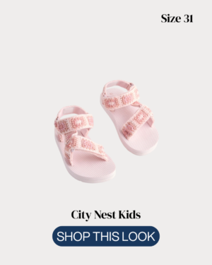 Next Girls Pink Crochet Strap Sandals Size 31 | City Nest Kids
