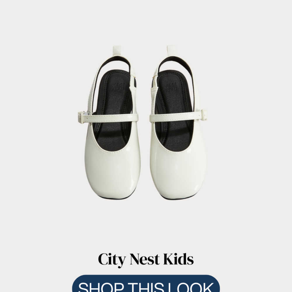 H&M Girls White Patent Mary Jane Shoes Size 30 | City Nest Kids