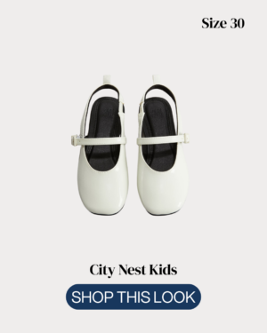 H&M Girls White Patent Mary Jane Shoes Size 30 | City Nest Kids