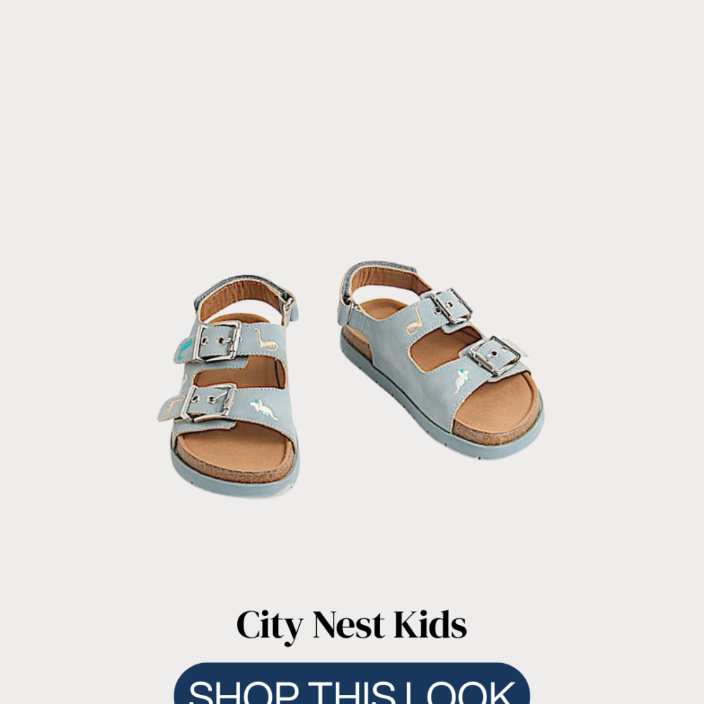 M&S Kids Blue Double Buckle Sandals Size 28 | City Nest Kids