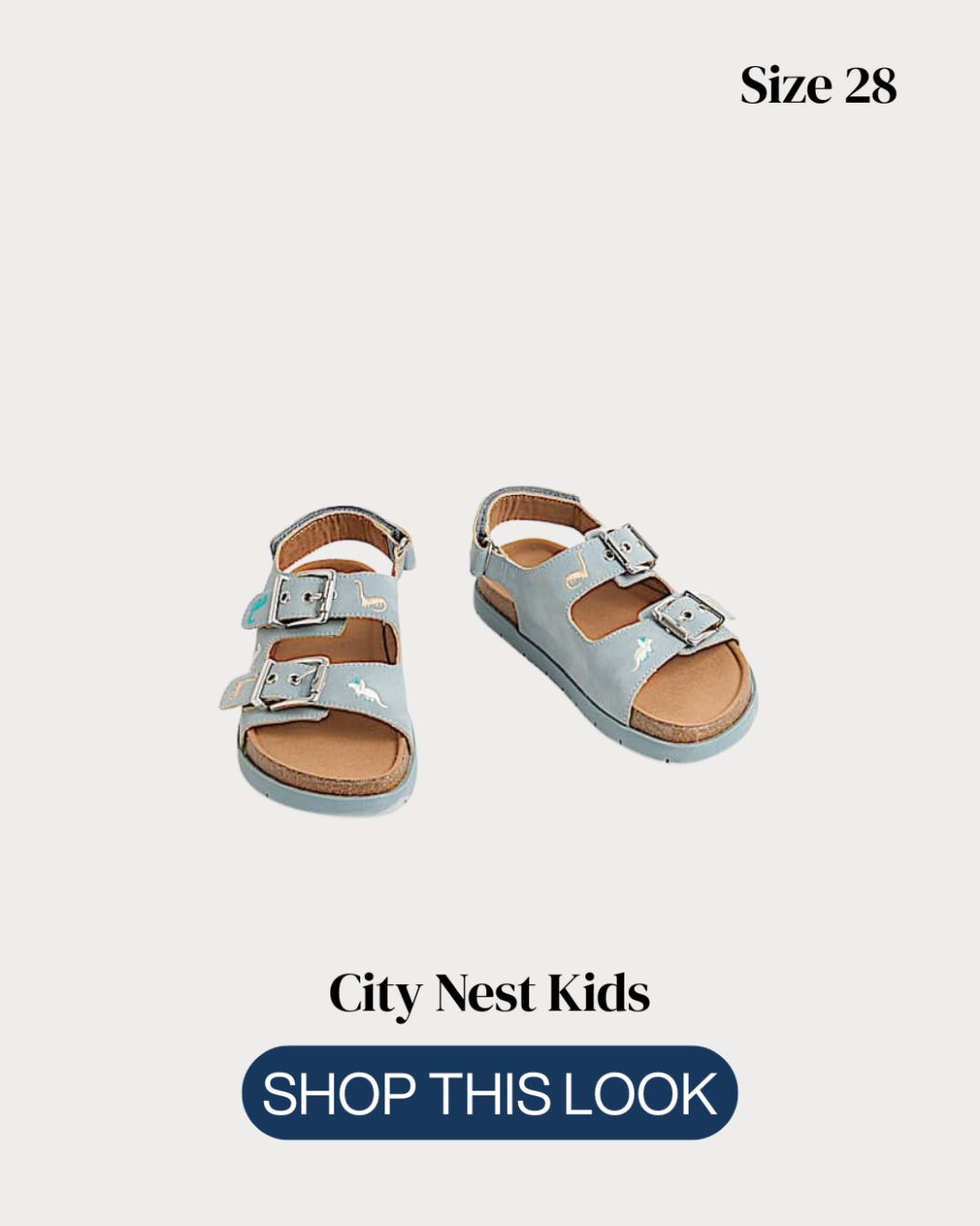 M&S Kids Blue Double Buckle Sandals Size 28 | City Nest Kids