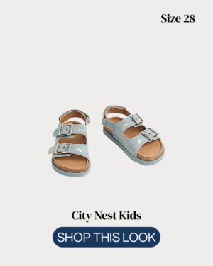 M&S Kids Blue Double Buckle Sandals Size 28 | City Nest Kids
