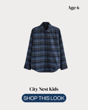 Next Boys Blue Check Long Sleeve Shirt Age 6 | City Nest Kids