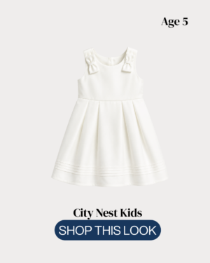 City Nest Kids (Instagram Post (45)) M&S Girls Ivory Classic Party Dress Age 5 | Premium Occasion Dress | City Nest Kids