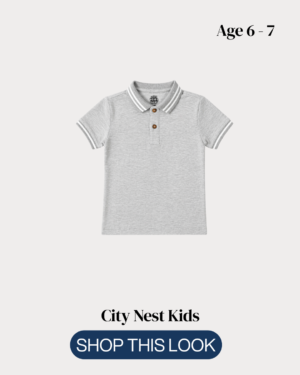 Next Kids Grey Polo Shirt Age 6–7 | City Nest Kids