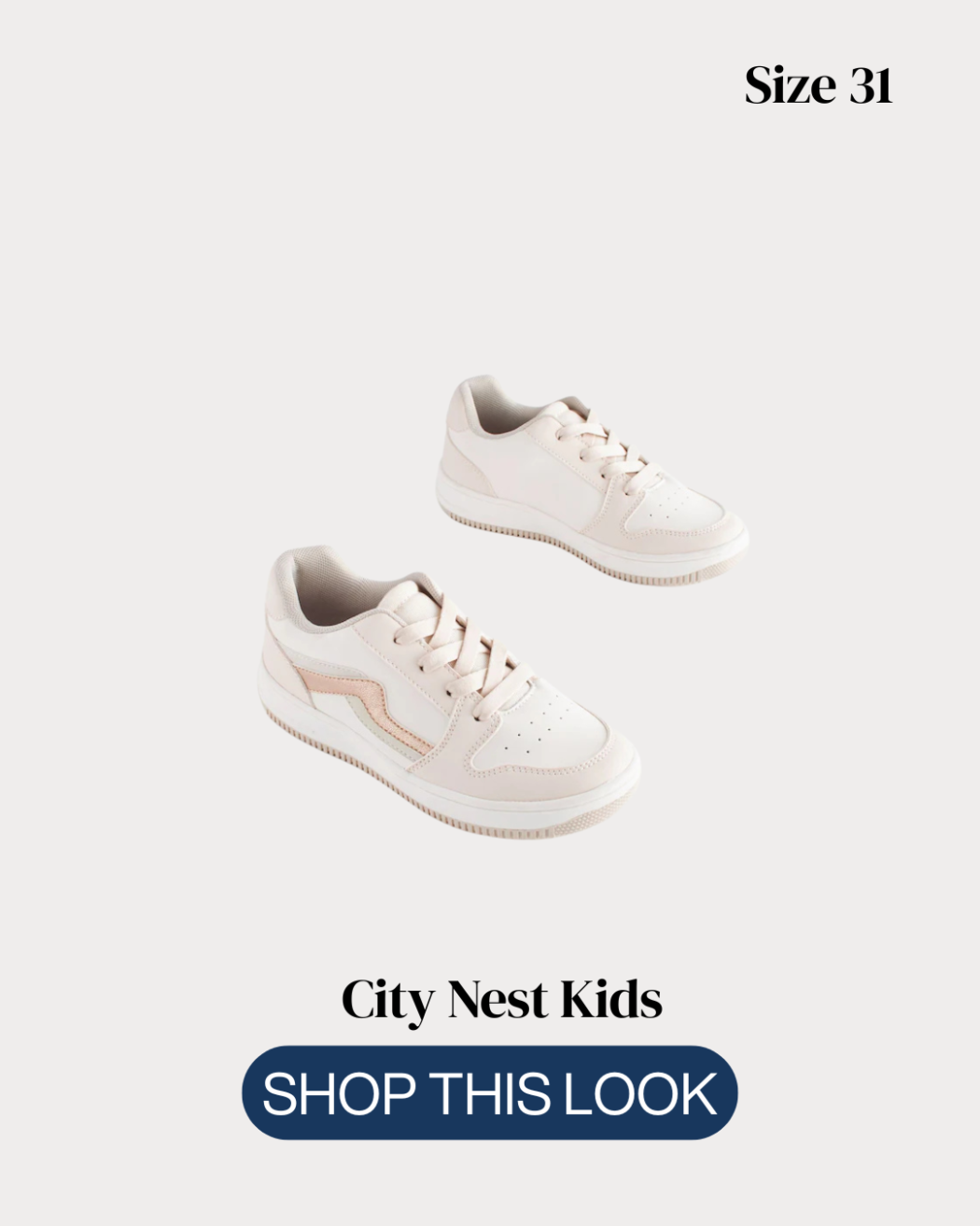 Next Kids Cream Trainers Size 31 | City Nest Kids
