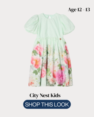 Angel & Rocket Girls Mint Floral Dress Age 12–13 | Premium UK Kidswear | City Nest Kids