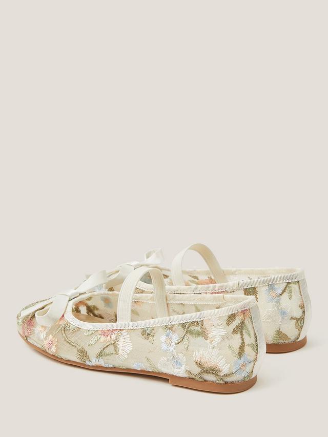 Monsoon Floral Embroidered Ballet Flats Size 29 | City Nest Kids