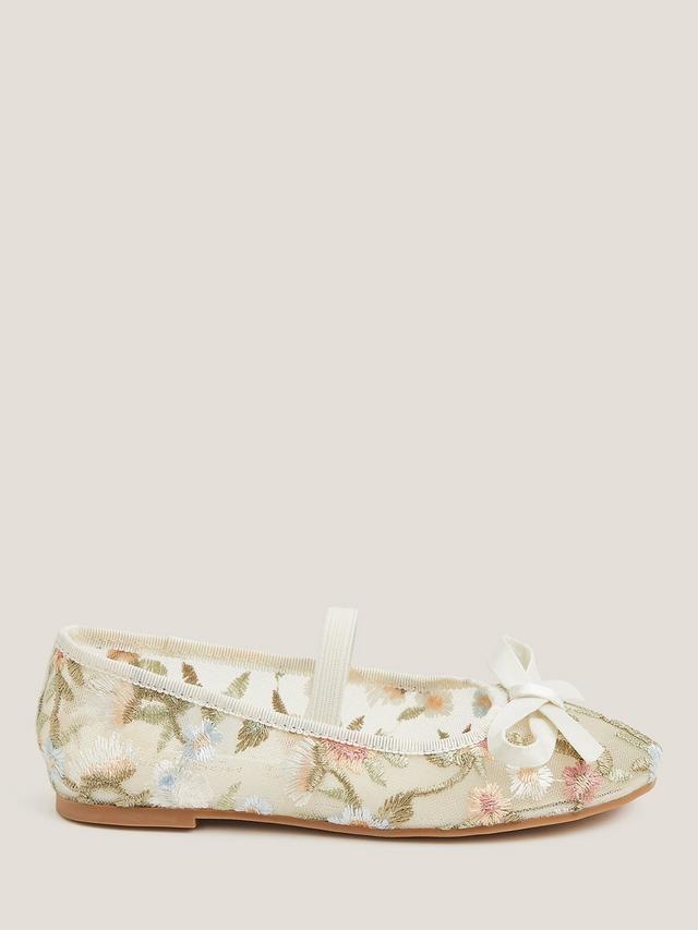 Monsoon Floral Embroidered Ballet Flats Size 29 | City Nest Kids