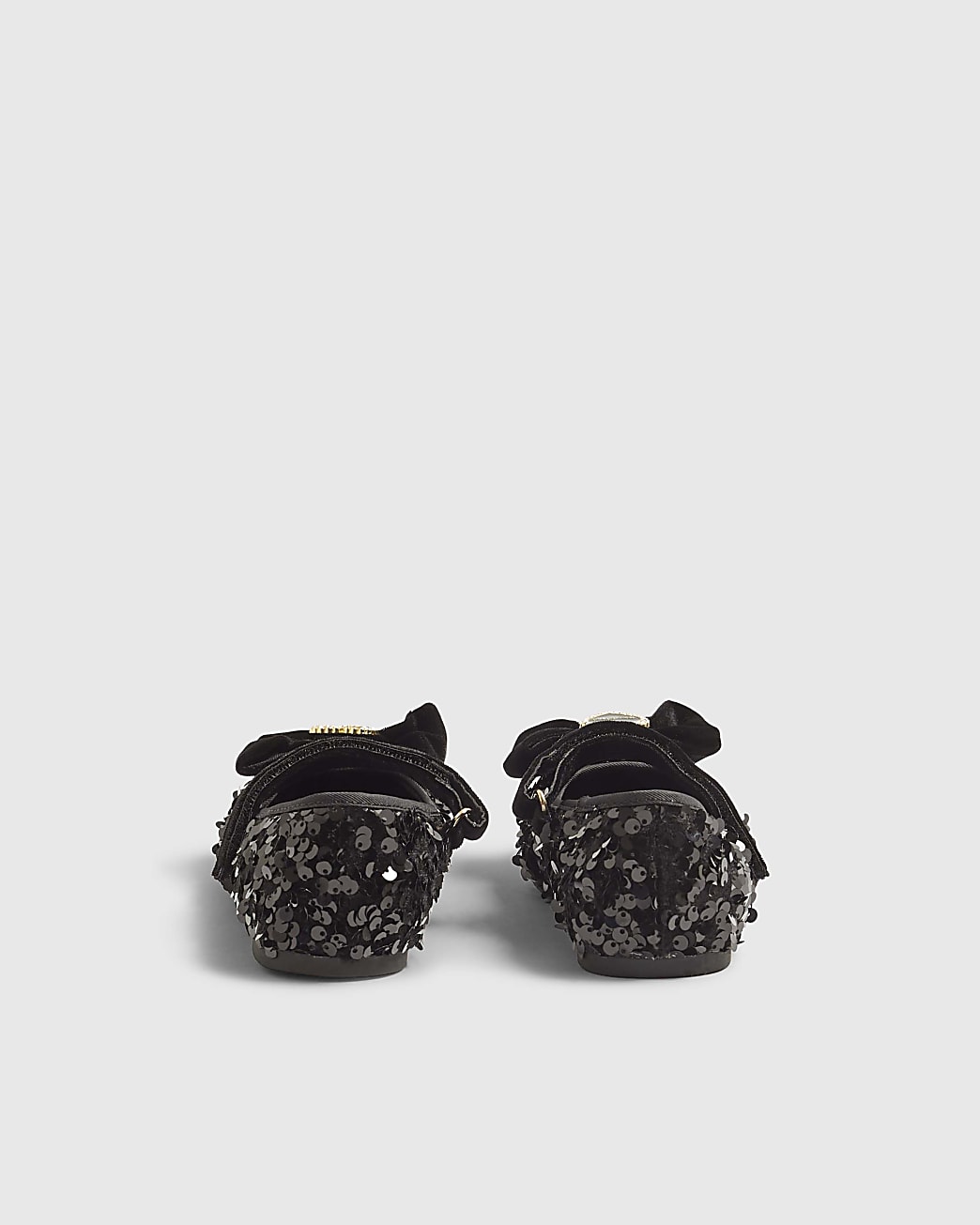River Island Girls Black Sequin Ballet Flats Size 32 | City Nest Kids