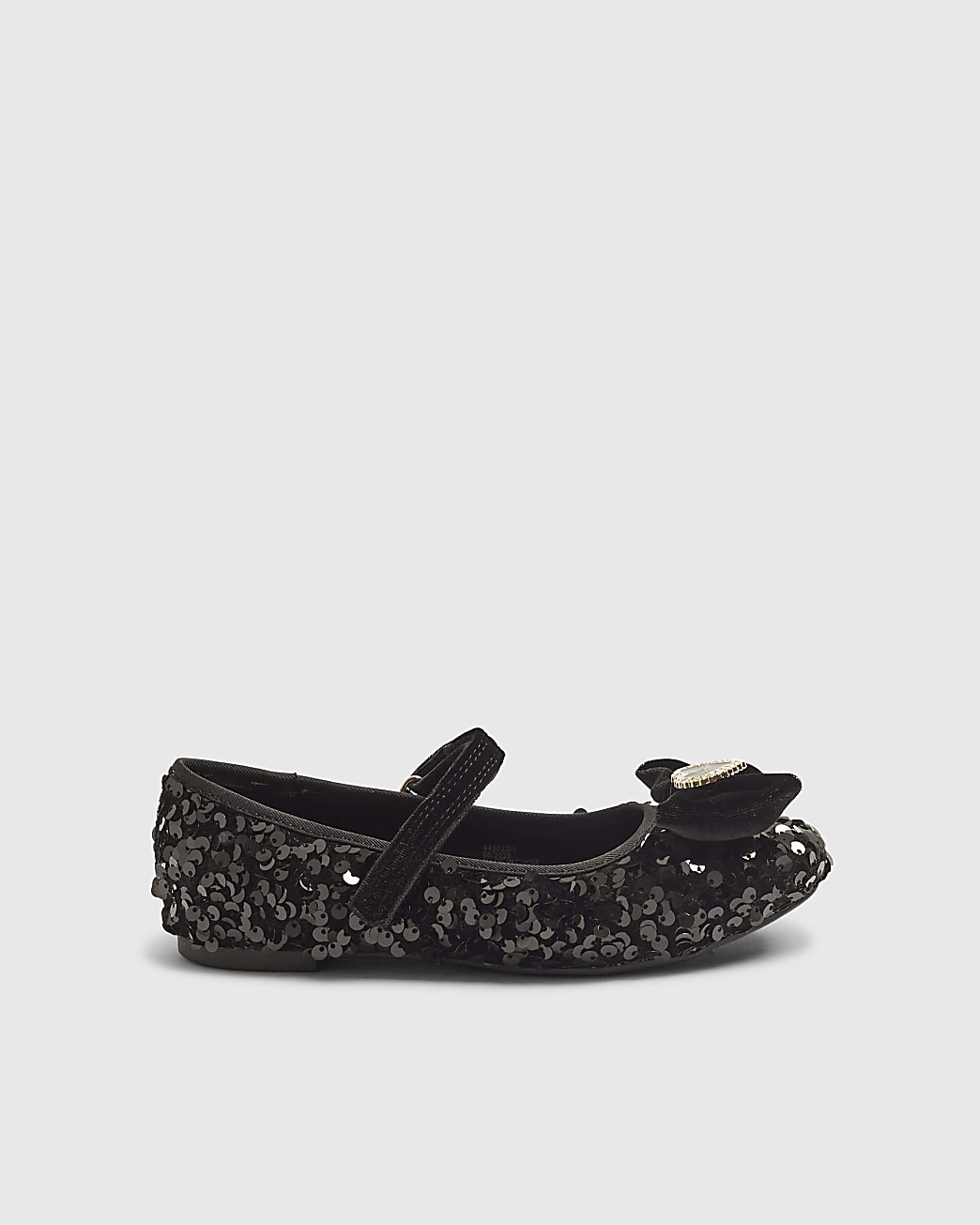River Island Girls Black Sequin Ballet Flats Size 32 | City Nest Kids