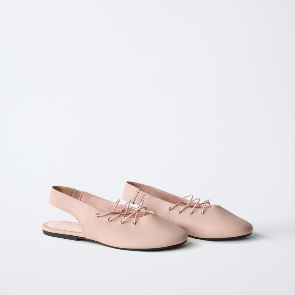Zara Girls Nude Slingback Ballet Flats Size 35 | City Nest Kids