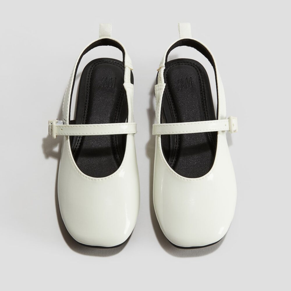 H&M Girls White Patent Mary Jane Shoes Size 30 | City Nest Kids