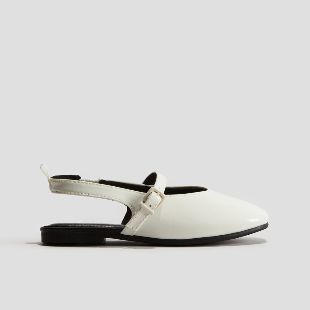 H&M Girls White Patent Mary Jane Shoes Size 30 | City Nest Kids