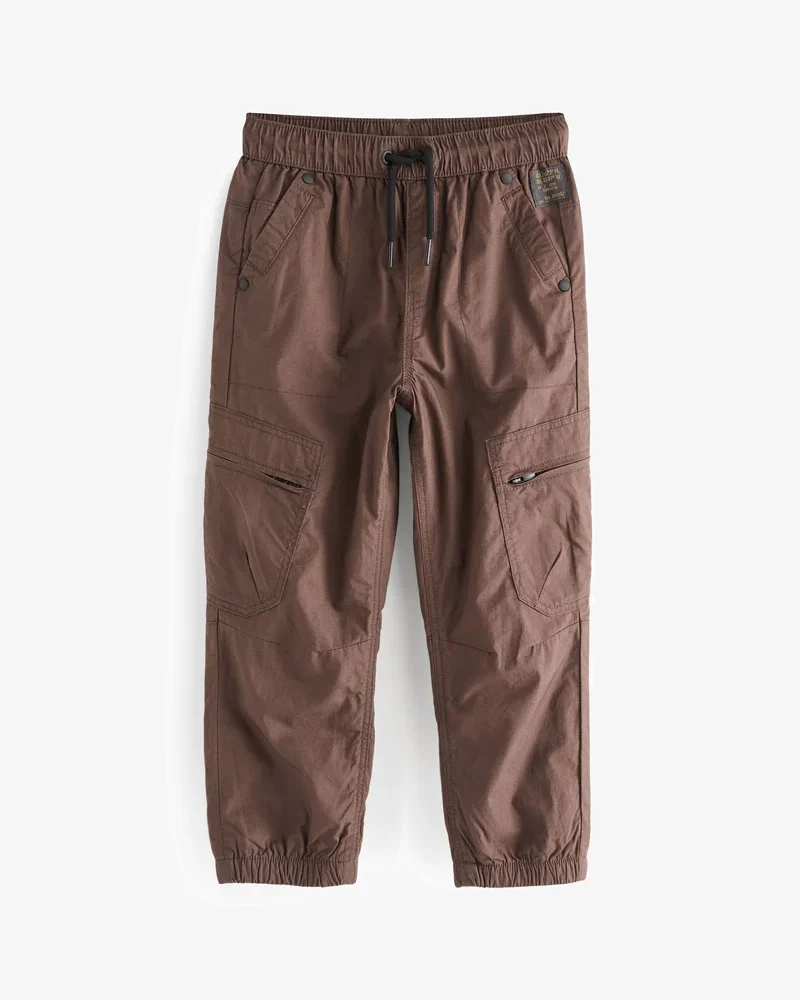Next Boys Mint Ribbed Zip Polo & Brown Cargo Trouser Set Age 5–6 | City Nest Kids