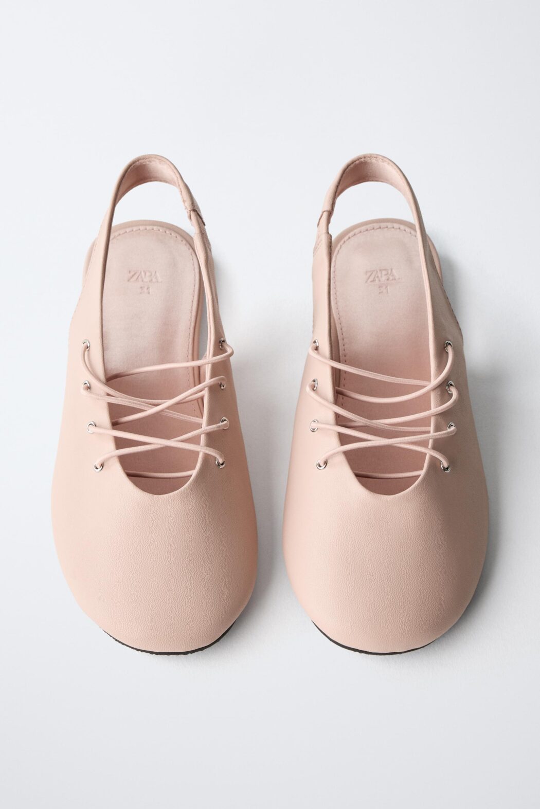 Zara Girls Nude Slingback Ballet Flats Size 35 | City Nest Kids