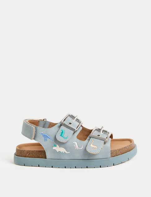 M&S Kids Blue Double Buckle Sandals Size 28 | City Nest Kids