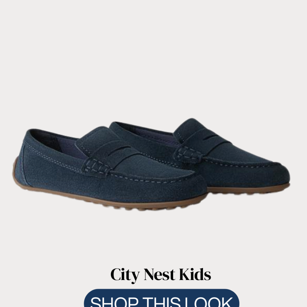 Zara Boys Navy Suede Loafers Size 34 | Premium Smart Casual Shoes | City Nest Kids