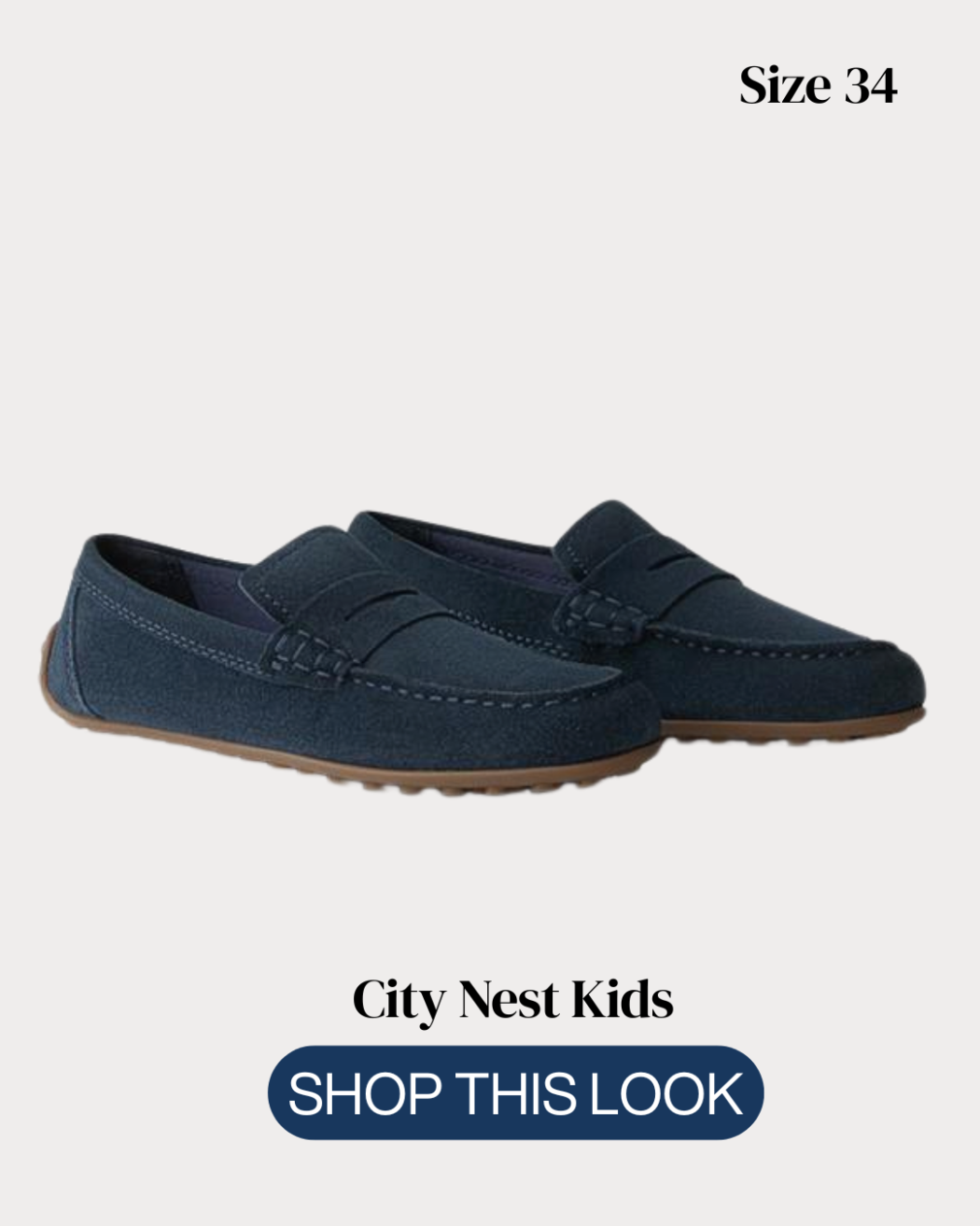 Zara Boys Navy Suede Loafers Size 34 | Premium Smart Casual Shoes | City Nest Kids