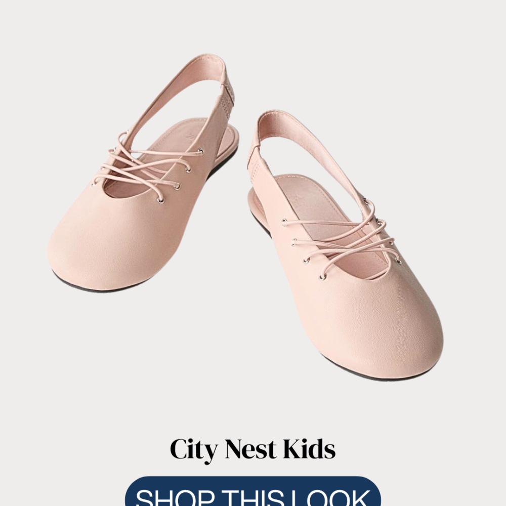 Zara Girls Nude Slingback Ballet Flats Size 35 | City Nest Kids