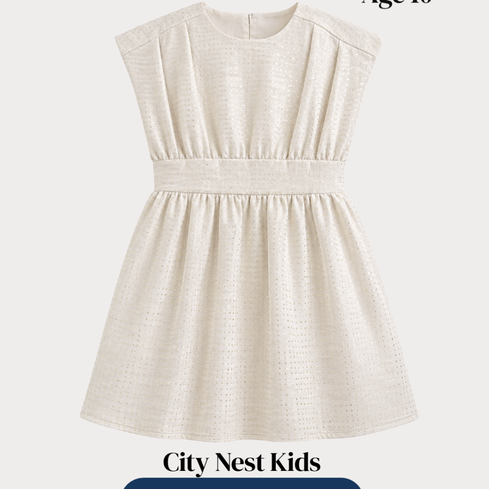 Tape à l'Œil Girls Cream Occasion Dress Age 10 | Elegant Party Dress | City Nest Kids