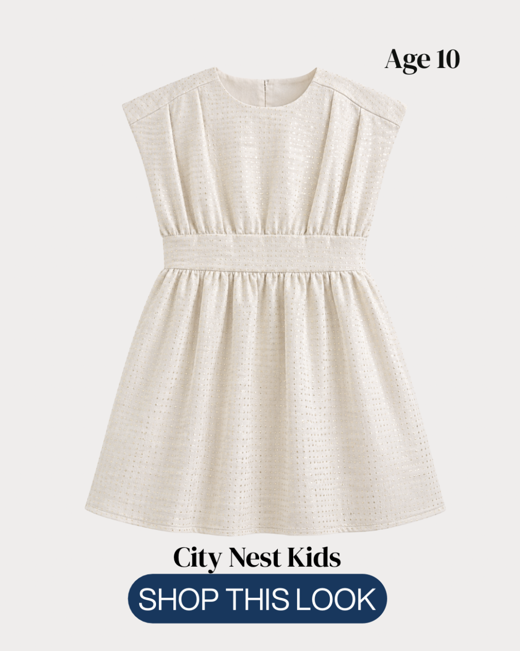 Tape à l'Œil Girls Cream Occasion Dress Age 10 | Elegant Party Dress | City Nest Kids
