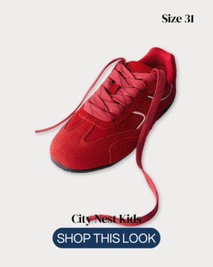 Zara Red Kids Trainers Size 31 | Casual Lace-Up Sneakers | City Nest Kids