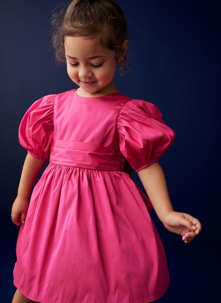 Next Girls Hot Pink Bow Occasion Dress Age 4 | Party Dress | City Nest Kids