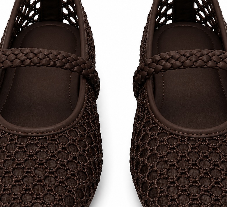 Zara Girls Crochet Mary Jane Shoes Size 33 | City Nest Kids