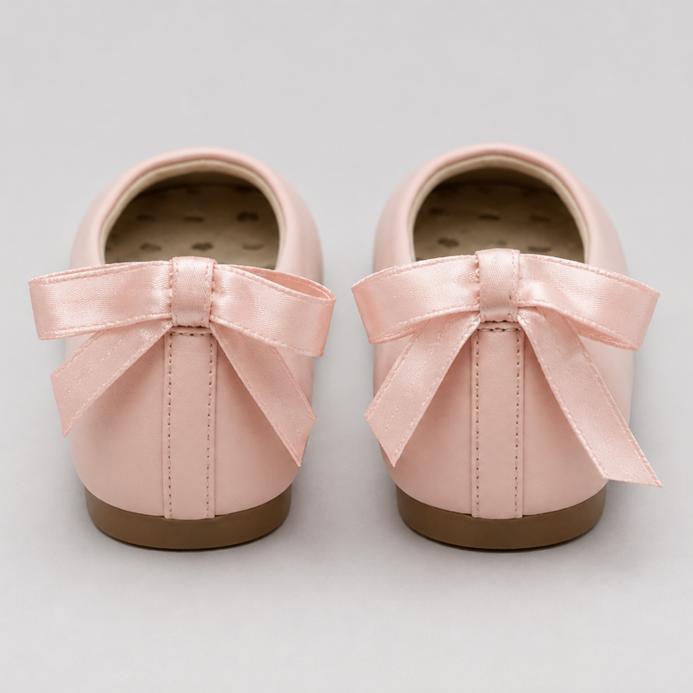 Dreamland Pink Satin Ballet Flats Girls Shoes Size 26 | City Nest Kids
