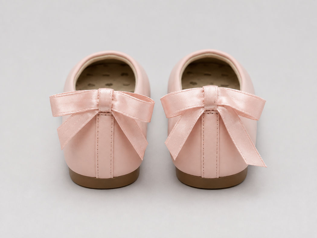 Dreamland Pink Satin Ballet Flats Girls Shoes Size 26 | City Nest Kids