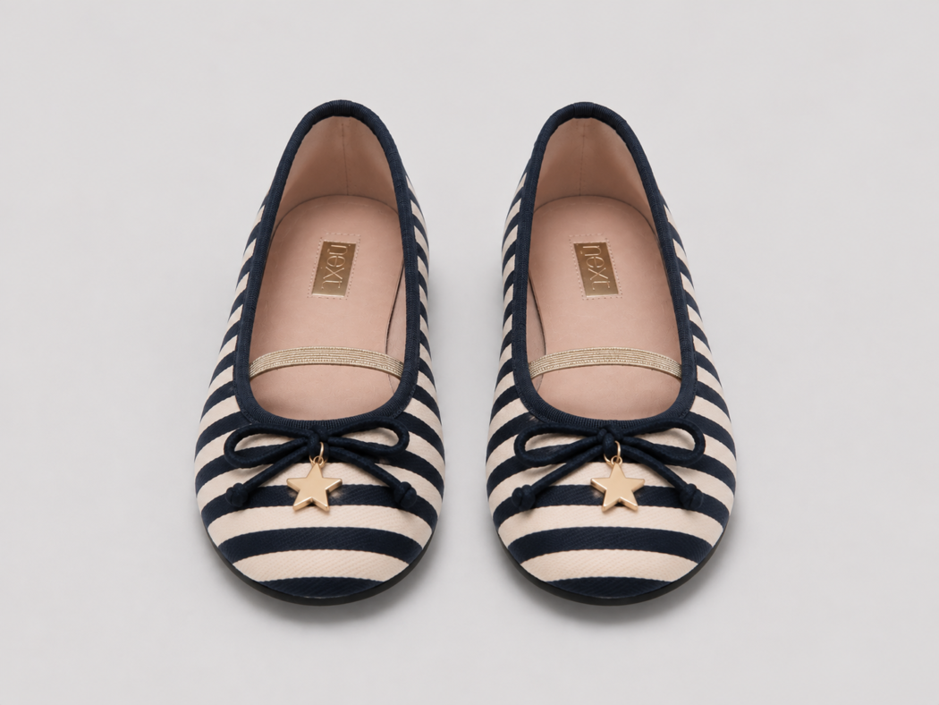 Next Girls Stripe Ballet Flats Size 31 | City Nest Kids