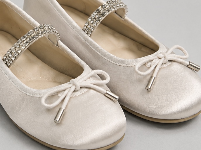 Next Girls Embellished Ballet Flats Size 28 | City Nest Kids