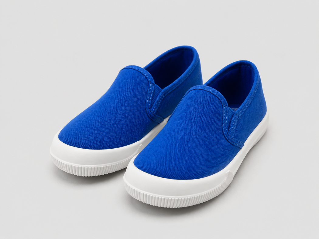 F&F Kids Blue Canvas Slip-On Shoes Size 28 | City Nest Kids