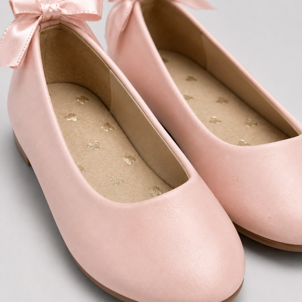Dreamland Pink Satin Ballet Flats Girls Shoes Size 26 | City Nest Kids