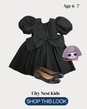 M&S Girls Black Occasion Dress Set Age 6–7 | City Nest Kids