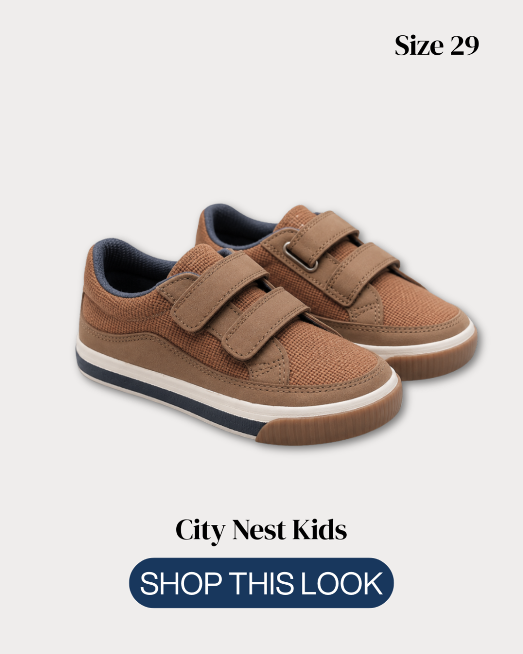 Zara Kids Boys Brown Double Strap Trainers Size 29 | City Nest Kids