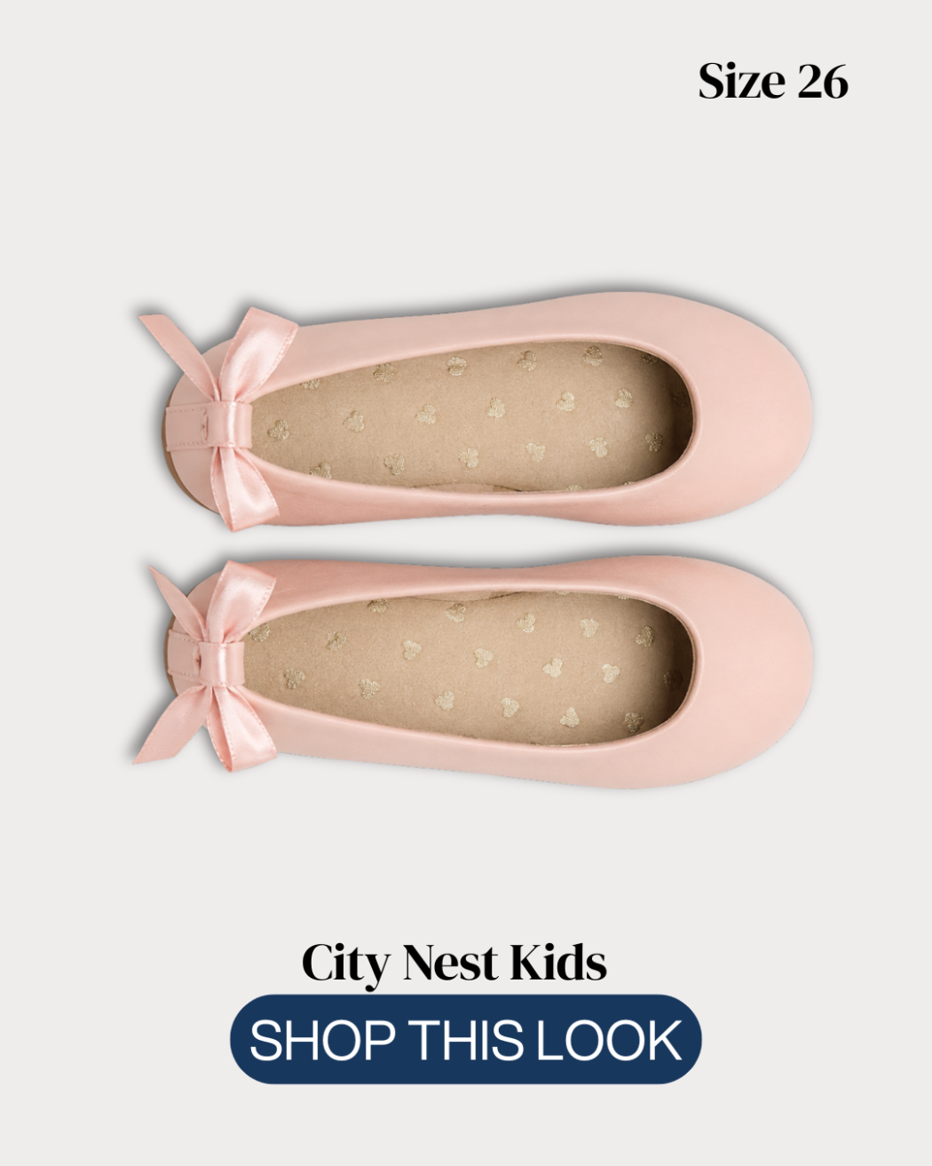 Dreamland Pink Satin Ballet Flats Girls Shoes Size 26 | City Nest Kids