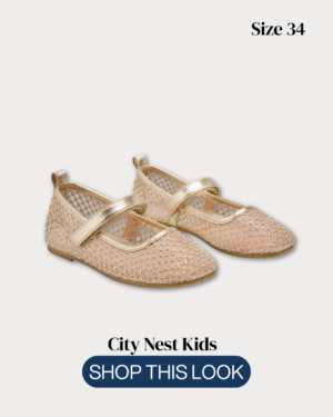 Girls Gold Mesh Occasion Shoes Size 34 | City Nest Kids