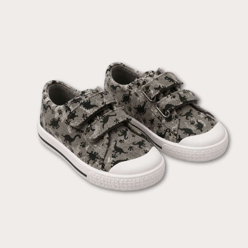 City Nest Kids (Instagram Post (45)) - 190 Canvas Dinosaur Print Trainers Size 28 | City Nest Kids