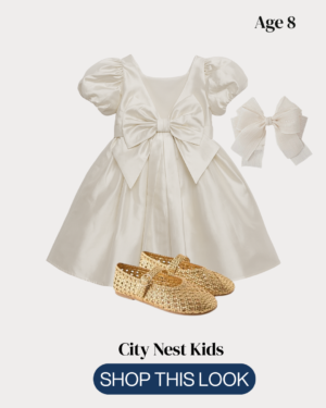 M&S Girls Ivory Occasion Dress Set Age 8 | City Nest Kids
