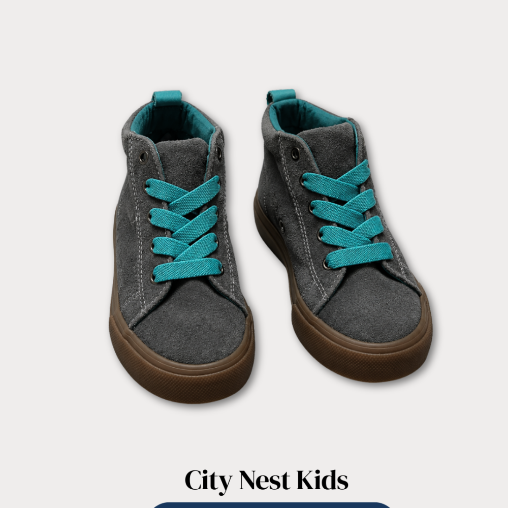 M&S Kids Grey High Top Trainers Size 29 | City Nest Kids