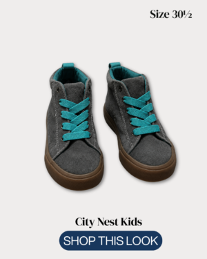 City Nest Kids (Instagram Post (45)) - 6 M&S Kids Grey High Top Trainers Size 30½ | City Nest Kids