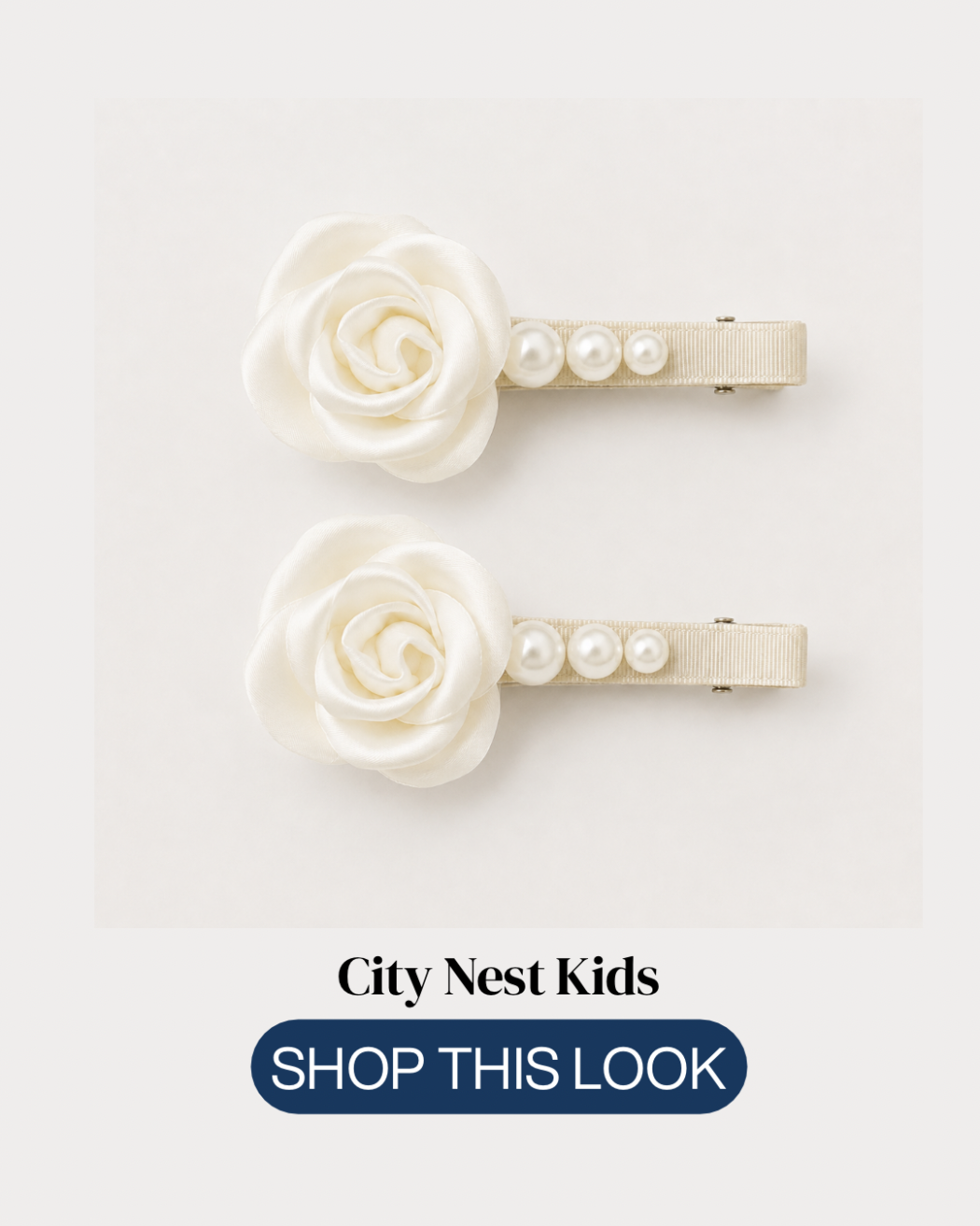 Luxury Camellia Pearl Hair Barrettes | City Nest Kids