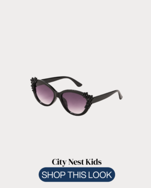 Girls Black Crystal Sunglasses | City Nest Kids